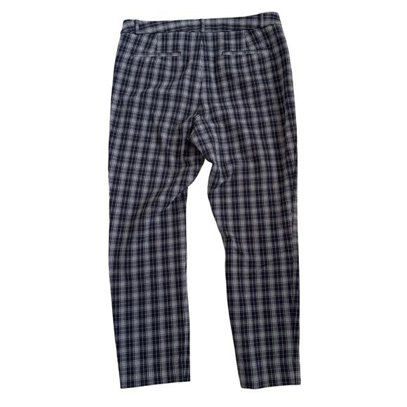 Banana Republic Factory Pants Womens 16 Sloan High Rise Blue White Check Career - Picture 2 of 12